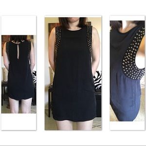Haute Hippie studded black dress